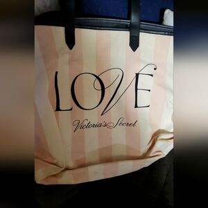 Victoria's Secret Love Tote in Pink and Cream